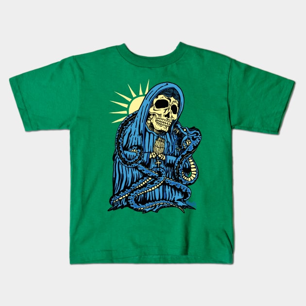 Santa Muerte Kids T-Shirt by miskel